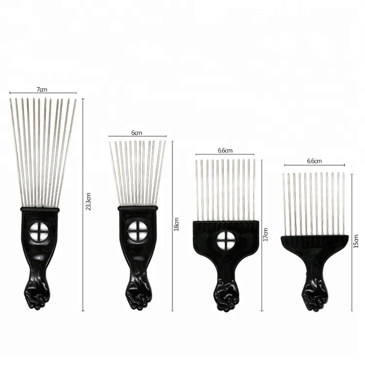 

Buy Barber Metal Hair Styling Pik Afro Pick Hair Comb, As picture