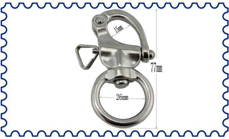 Stainless Marine Boat Round Ring Quick Release Swivel Snap Shackles