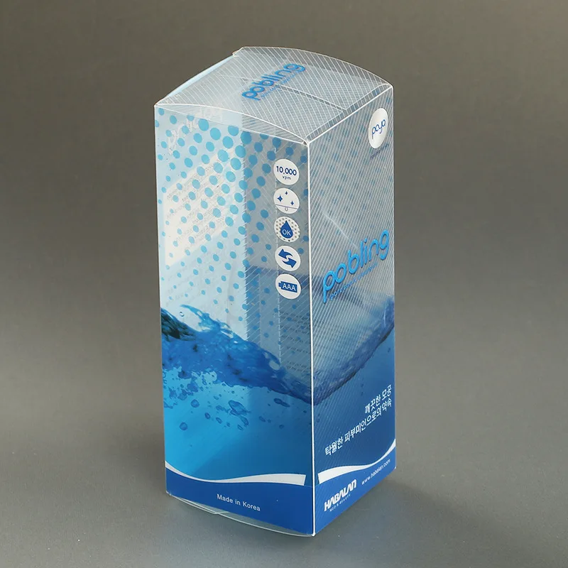Full Color Printed Clear Pet Plastic Cosmetic Gift Packaging Boxes With