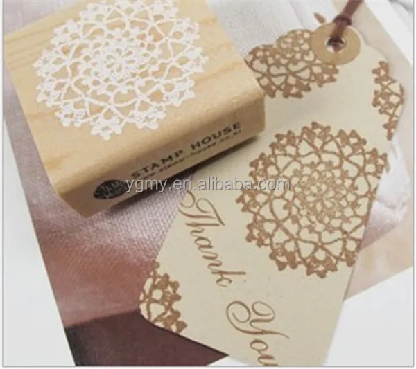 

DIY Wooden Vintage Classic Lace Flower Decoration Stamps for Scrapbooking Photo Album/Labels, Indexes & Stamps