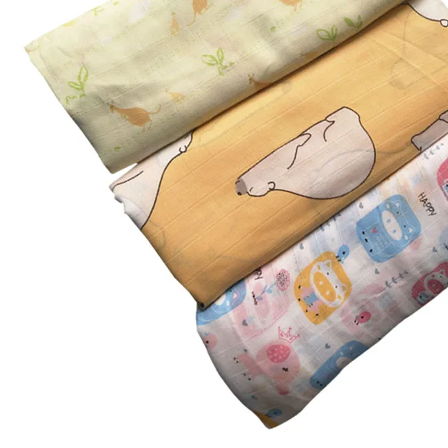 Unisex 4 Pack Large 47x47 Inch Organic Cotton Swaddles Bamboo Cotton