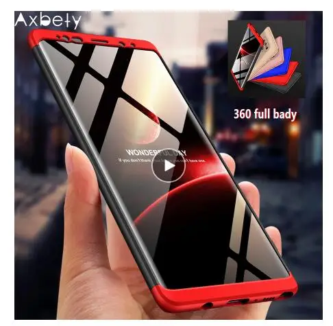 

QJZL sFor samsung a8 Plus/galaxy S9/Note 9/a6 a7 2018/A9/j6 Plus/ j4 Prime/360 Full Body Hard Hybrid Plastic Protection cover