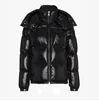 Latest Custom Hooded Winter Black Coat down Padded Bubble Jacket Men