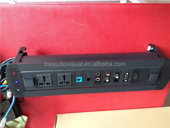 Rotary Hidden European Electrical Switch Socket For Conference Table ...