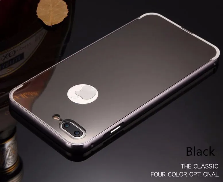 Mirror phone case for iphone 7 8plus, Aluminum bumper case, For iphone 11 pro Max Xs case mirror