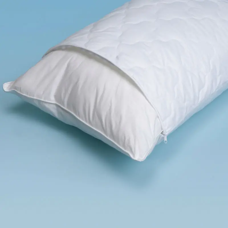 Waterproof Quilted Pillow Protector With Zipper Padded Pillow Case With ...