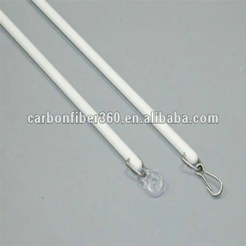 White Fiberglass Baton For Drapery Hardware 9 5mm Curtain Rod
