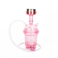 

Wholesale Portable Hookah shisha colored smoke polychromatic led light Electric Hookah cup all for shisha