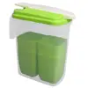 Square plastic pitcher with cups