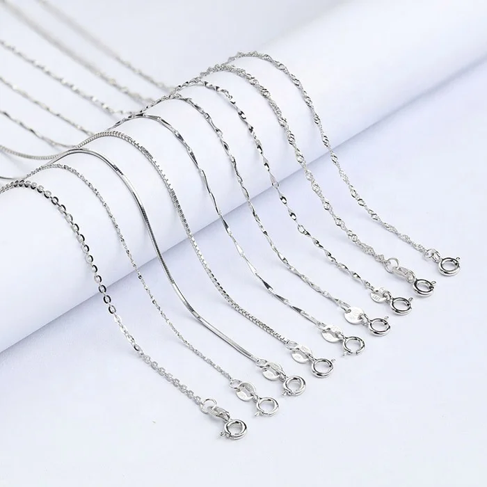 

NEW SOLID 925 STERLING SILVER CHAIN NECKLACE FOR MEN'S WOMEN'S