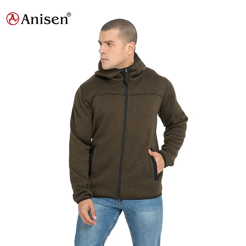 

chinese wholesaler fashion sweater hooded jacket custom polyester mens jacket, Customized color