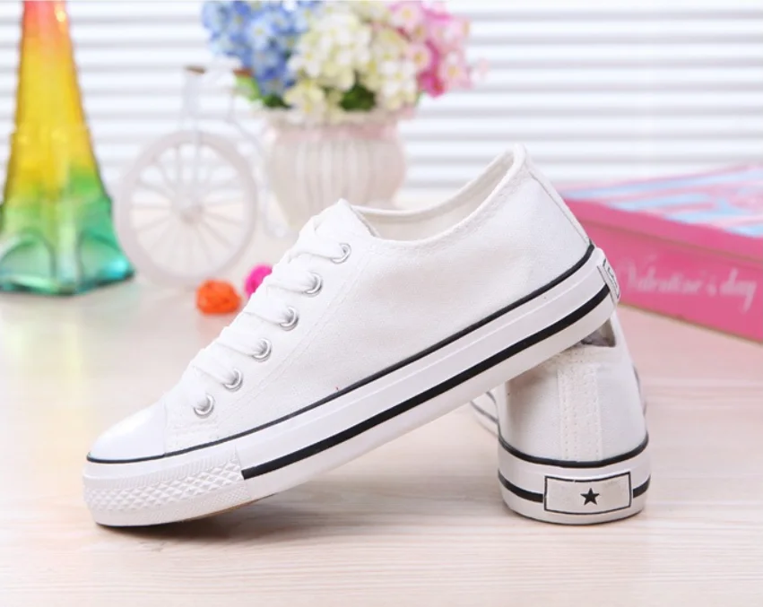 cheap canvas shoes white
