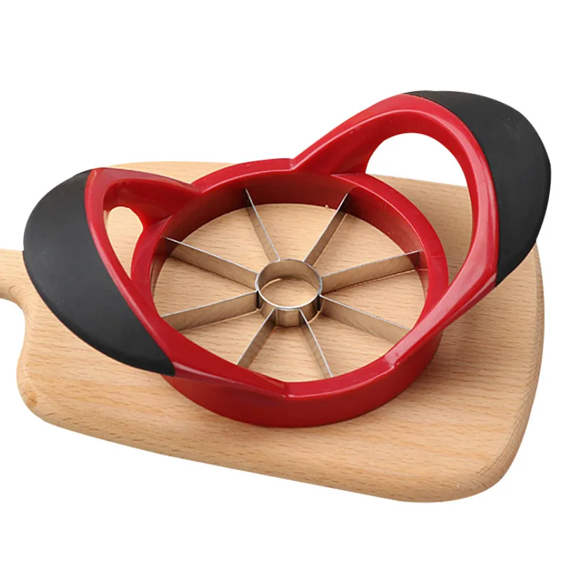 

Food Grade Apple Slicer Cutter Stainless Steel Quickly Cut Fruit Corers Cutting Multipurpose Manual Kitchen Tools, Red &black