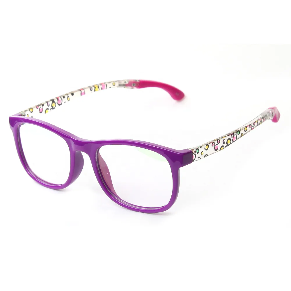 Tr90 Children Glasses Cute Dot Pattern Printed Purple Tr 90 Kids Baby Optical Frames Buy