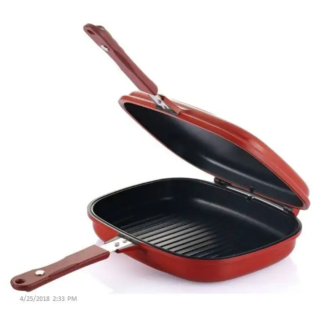
Non stick Aluminum Double Sided Grill Pan 