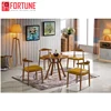 High quality round dinning table set wooden with 4 chairs