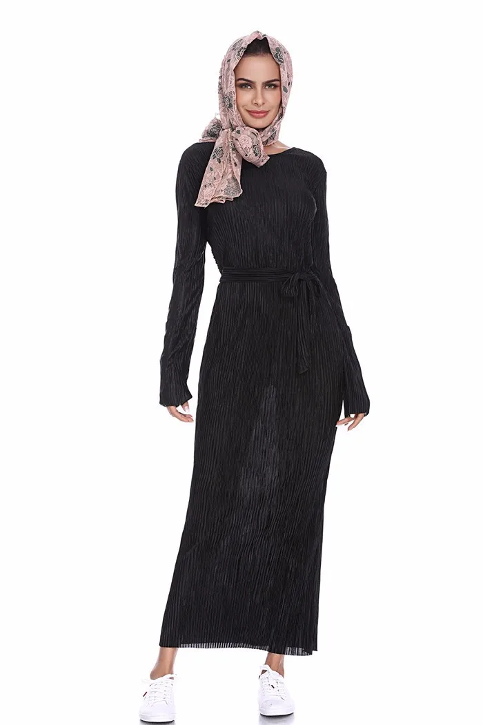 New Arrivals Crushed Cotton Fabric Abaya Fancy Muslim Long Sleeve Maxi ...