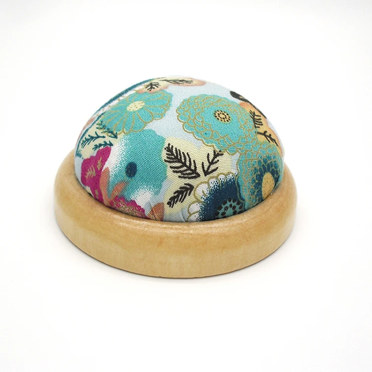 

Free shipping Wooden base Pin Cushion handmade needlework KJ107, Colorful