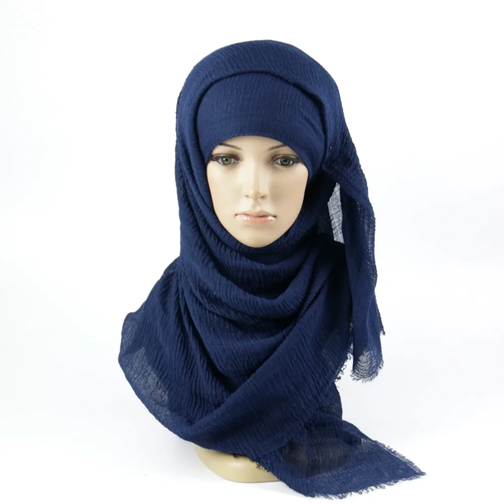 2018 Hijab Trend Scarf Stretch Jersey Muslim Hijab Scarf With Golden