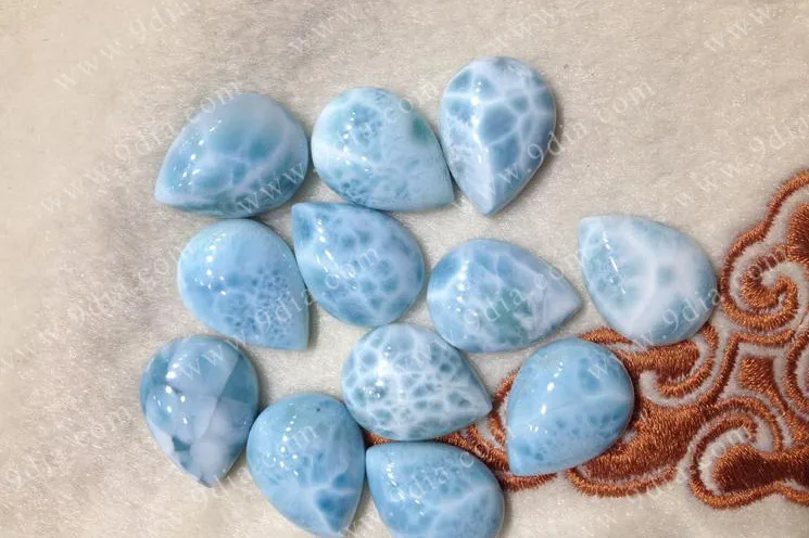 Details about   8X8MM Natural Larimar Round Cabochon Best Quality Loose Gemstone Wholesale lot 