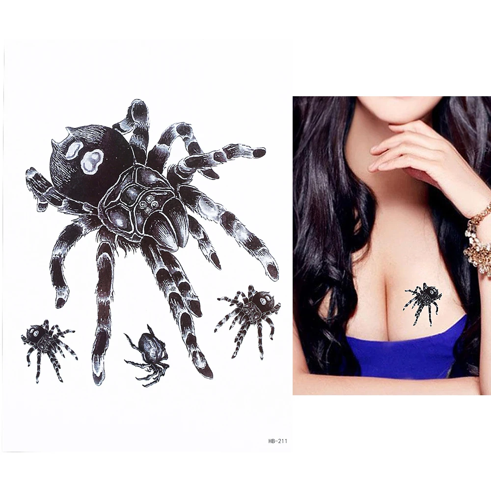 

Spider Small Tattoo Designs Temporary Body Tattoos, Metallic / colorful / customized