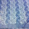 Polyester / metallic sequined spangle fabric knitted embroider metallic fabric for fashion party dress