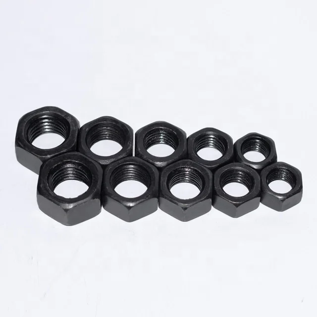 
DIN 934 10.9 12.9 Grade High Strength Black Oxidation Carbon Steel Hex Nuts 