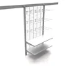 metal single side indoor and outdoor sports equipment wall storage rack shelving units