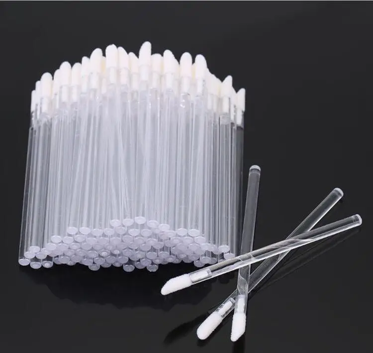 

Factory price Disposable clear handle lip brush lint free lip gloss applicator