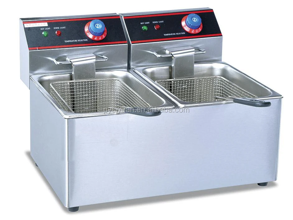 Commercial Industrial Big Capacity Deep Fryer With Double Sieve Double