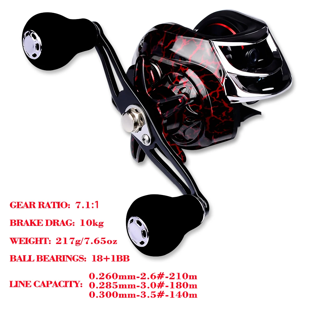 

Fulljion New 18BB+1 Bait Casting Fishing Reels 7.1:1 Gear Ratio Pesca Gear Baitcasting Fishing Reel