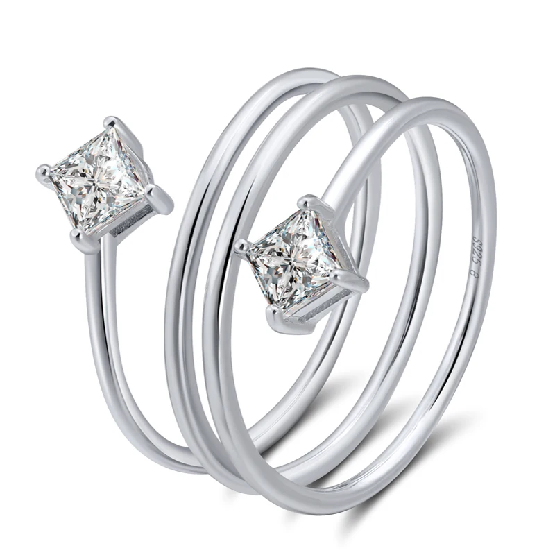 

RINNTIN SR61 Fashion Ring 925 Sterling Silver Zirconia for Women Jewellery Vendor