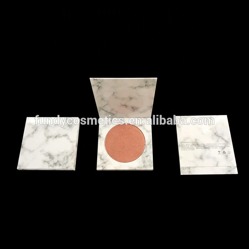 

Pressed Powder compact custom logo highlighter makeup, 6 colors highlighter palette