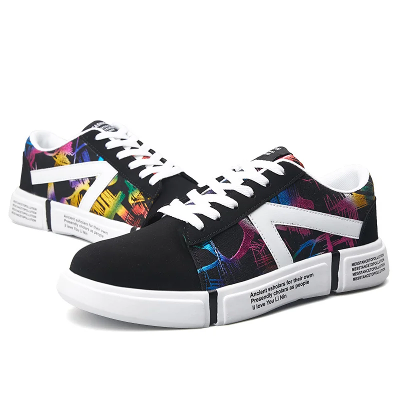 

2019 High Quality Men Casual Shoes Graffiti Shoes Skateboard Shoes