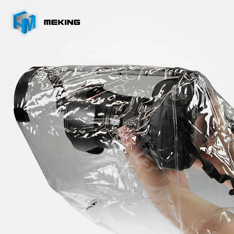 

Mkeing Photography Waterproof Camera Rain Cover DSLR SLR Protector Rainwear Rainproof, Black & transparent