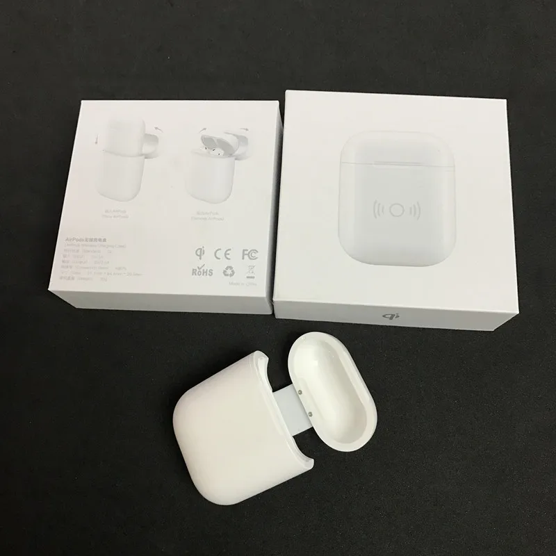 

QI Air Pods Wireless Charging Case New Available Wireless Charger Station Protective For IPhone Apple AirPod, White / black
