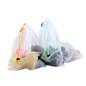 Image of 100% Virgin net Washable Transparent Fruit Mesh Produce Bag
