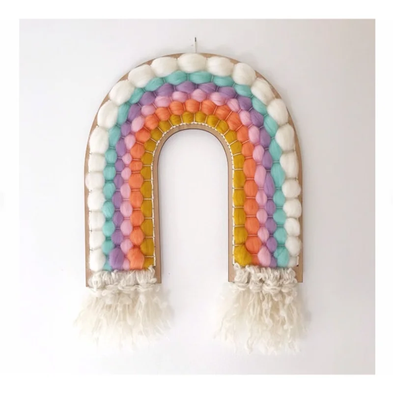 

Amazon Rainbow Looms Rainbow weaving frame weaving kit wall decor, Beige