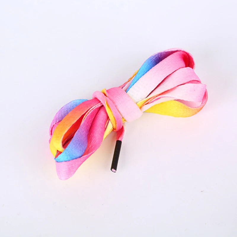 Polyester Colorful Flat Rainbow Shoelace Buy Rainbow Shoelace,Flat
