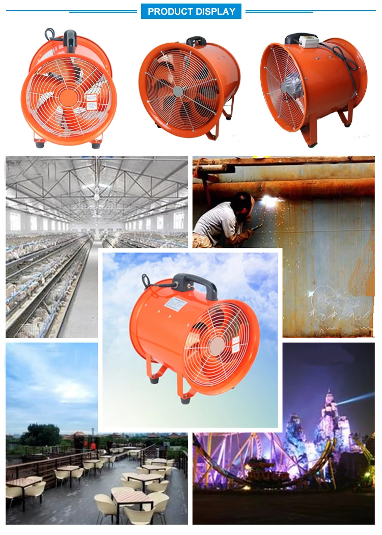 Sht250 10" Portable Ventilation Fan For Industrial And Welding