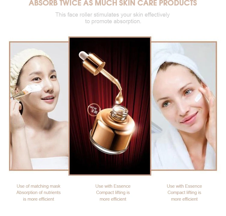 beauty face skin v shape micro electronic pulse germanium massager roller for facial