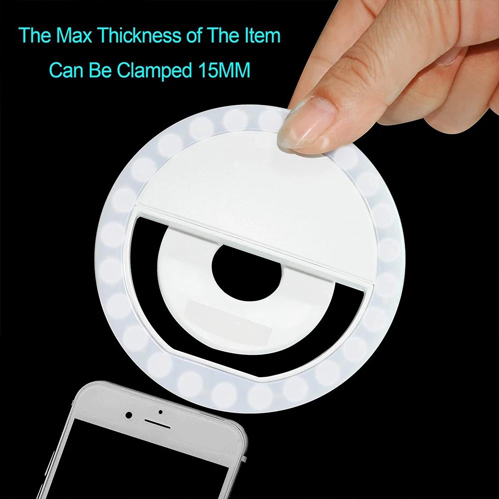 Mini Customized Color LED Rechargeable Ring Light for Mobile Phone manufacture