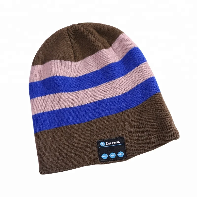 

2021 New Wholesale Promotional Christmas Gift Dropshipping Winter Bluetooth Music Beanie Cap Custom Wireless Hat with Headphone