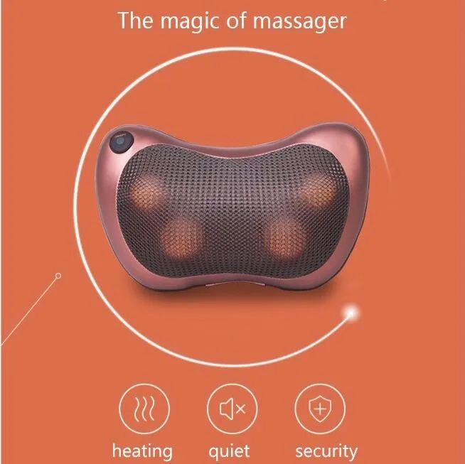 Car massaeg pillow shiatsu massage pillow with heat
