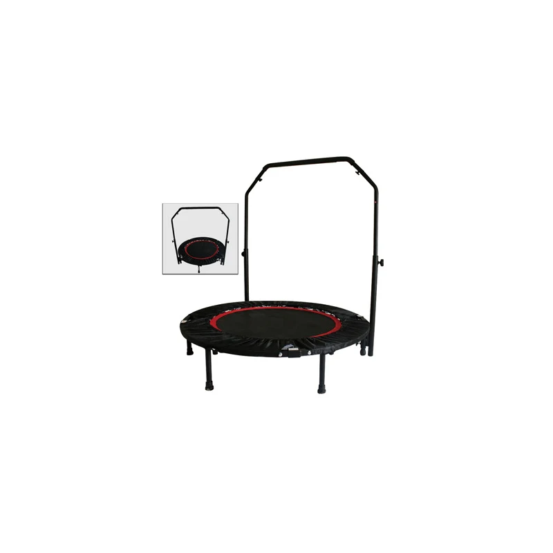 

Foldable indoor mini household fitness trampoline with handril jumping bed for adult, Optional