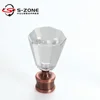 28mm copper crystal glass finial for curtain rod wholesale