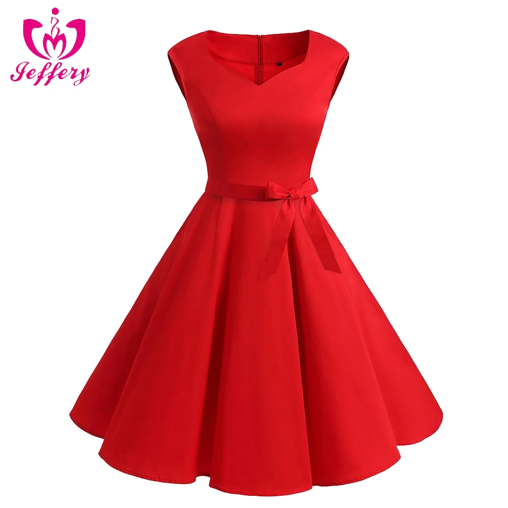 

Hepburn vintage Van V collar slim elegant black skirt Pompom dress mini dress party dress LD024, As pic