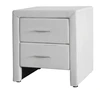 White Storage Design leather nightstand bedroom bedside table 909