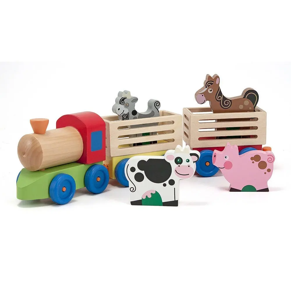 melissa and doug wooden farm train