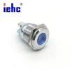 YHJ series manufacturer flat round illuminated Momentary / latching waterproof metal 12 voltage push button